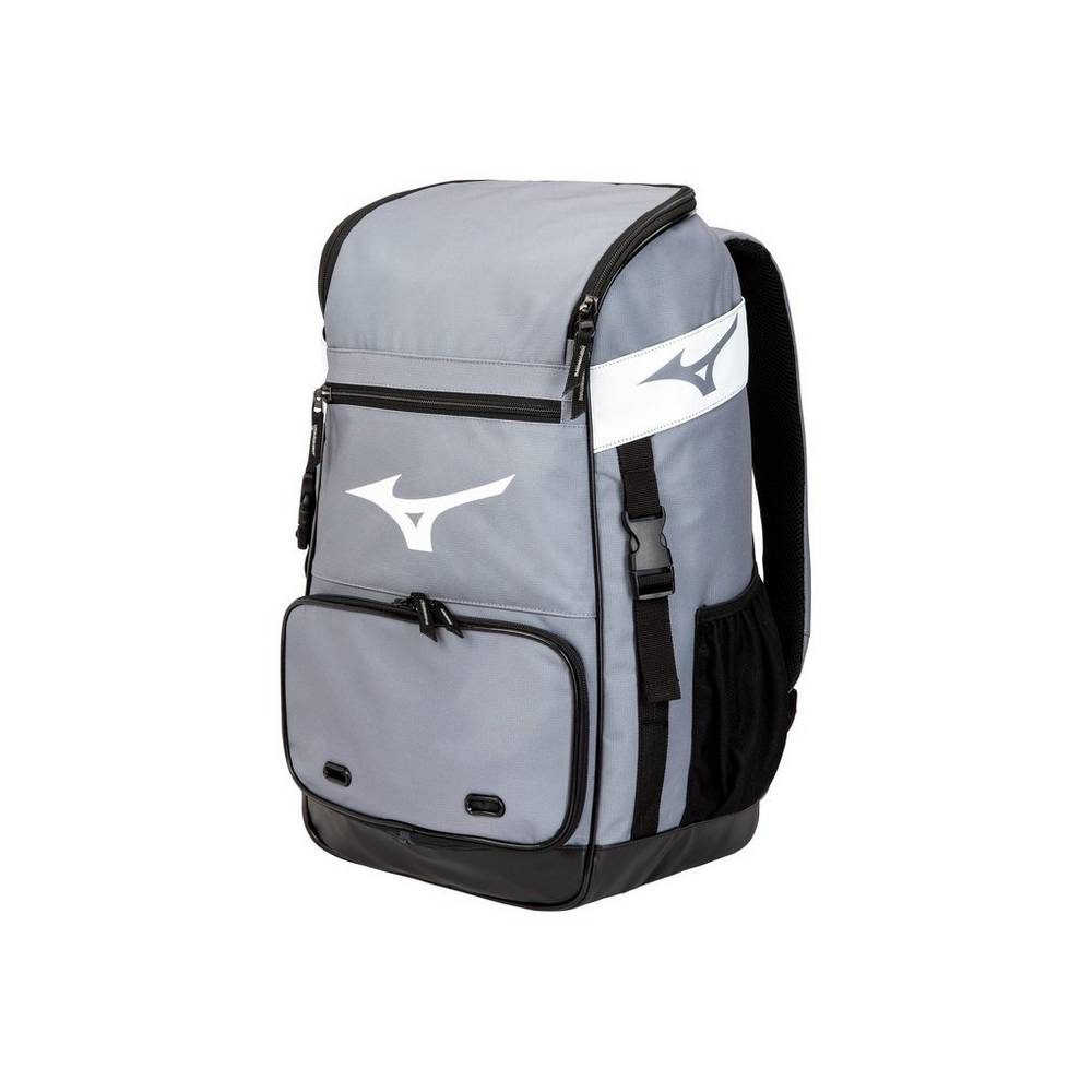 Mens Mizuno Organizer 21 Baseball Backpack Grey Philippines (ZHIVWP395)